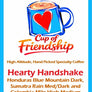 A Cup of Friendship Hearty Handshake